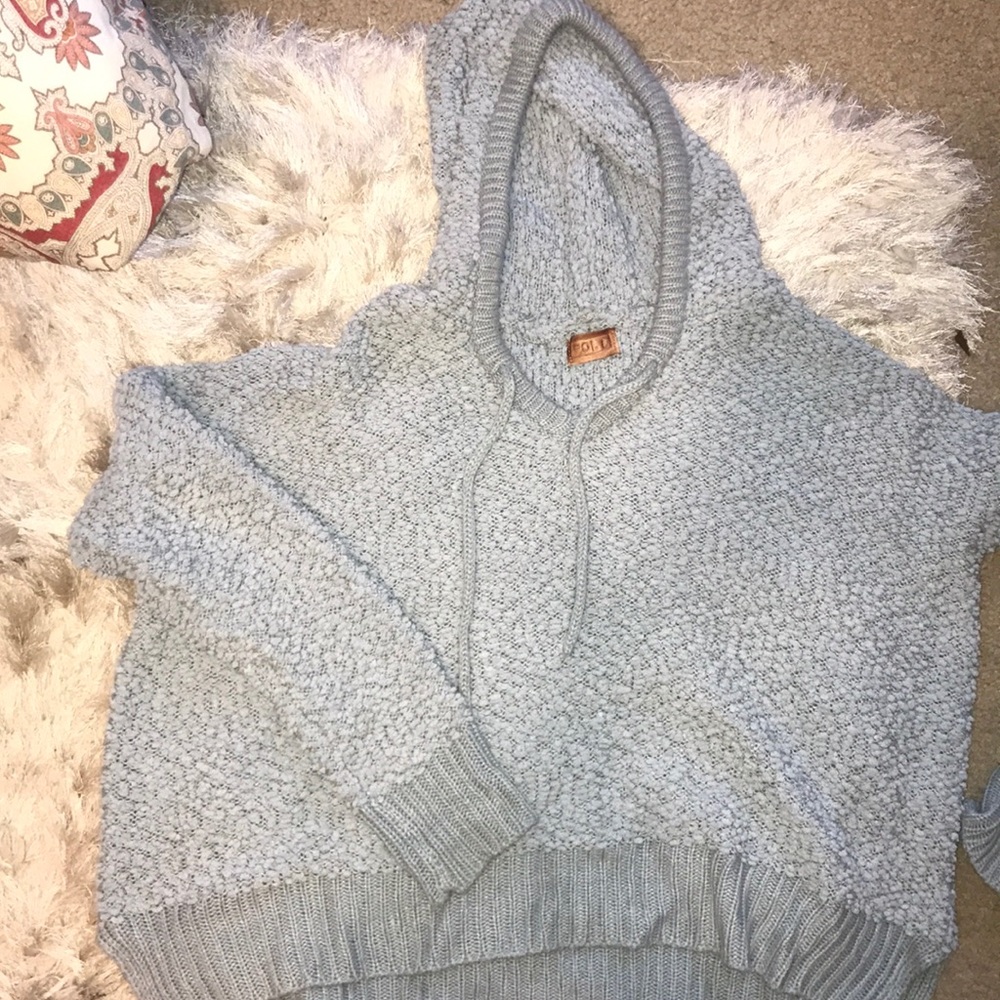 Fuzzy popcorn look sweatshirt